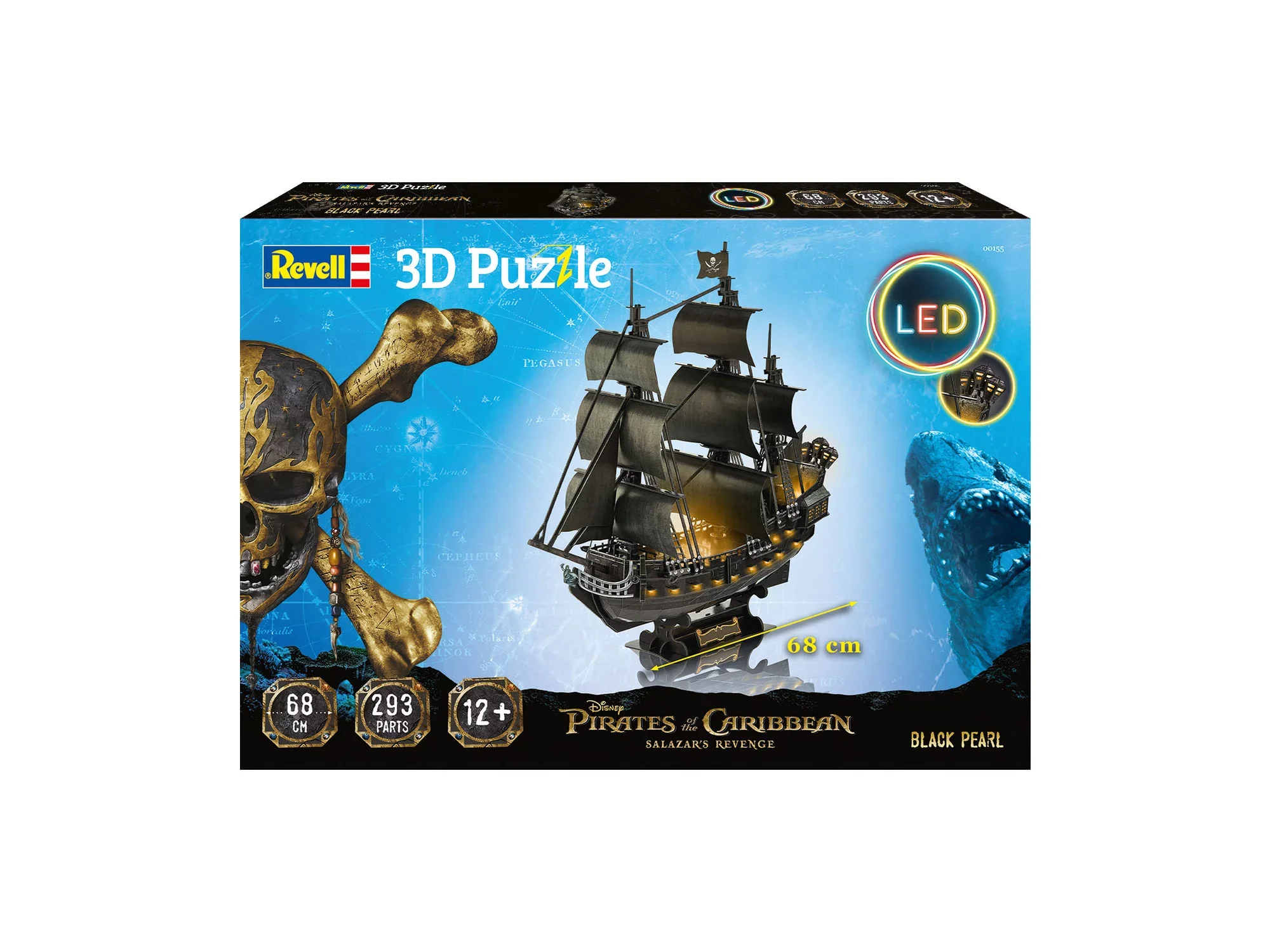 3D Puzzle Black Pearl  LED Edition - Image 4