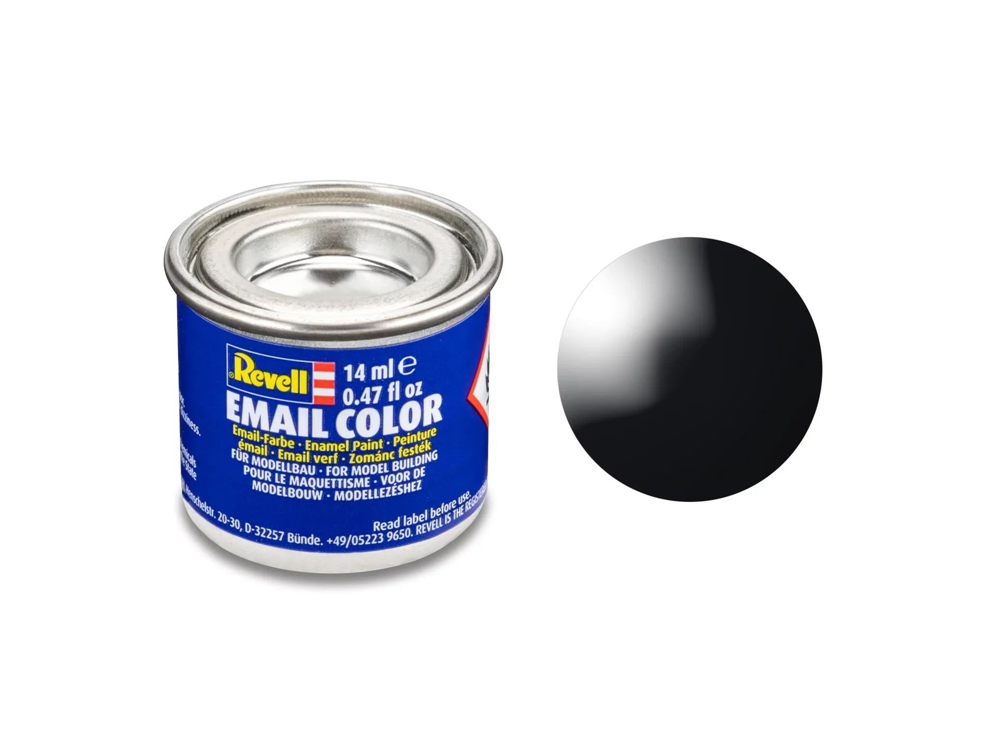 Gloss "Black" (RAL 9005) Email Color Enamel - 14ml