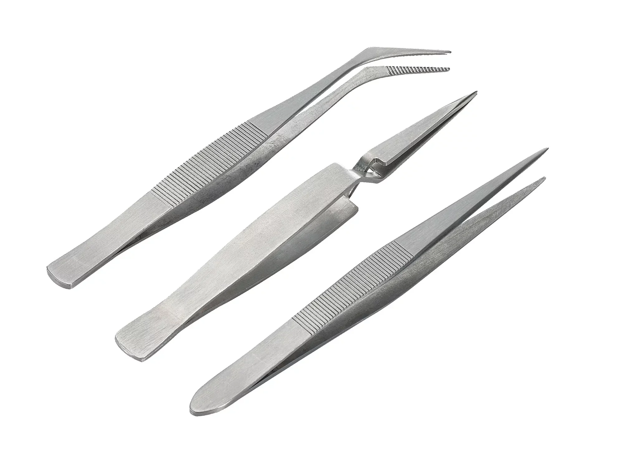 Revell Tweezer Set (1x Straight/Curved/Self-Close)