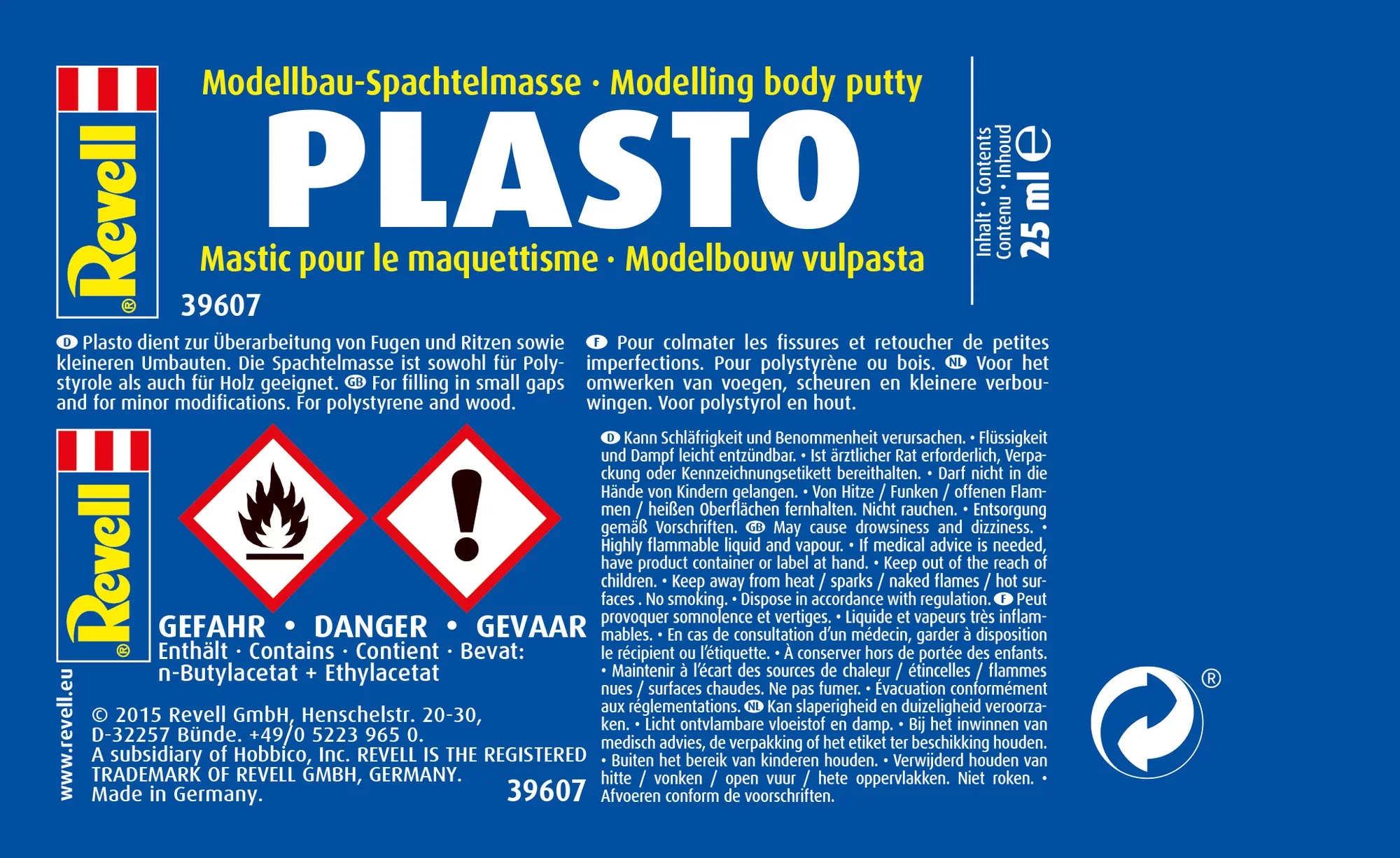 Revell "Plasto" Filler/Repair Putty - 25g - Image 2