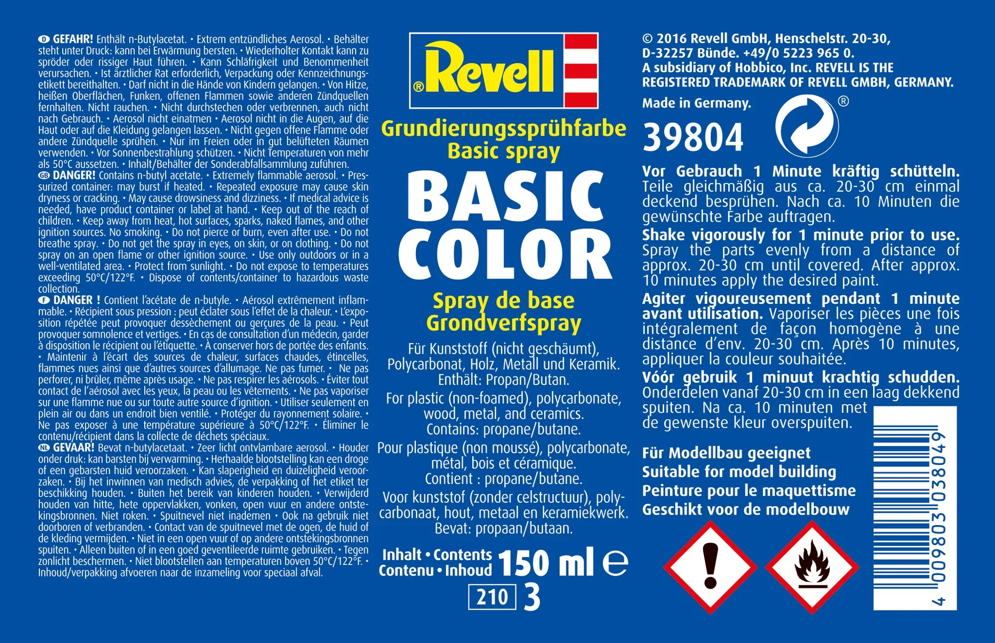 Revell "Basic Color" Spray Primer - 150ml - Image 2