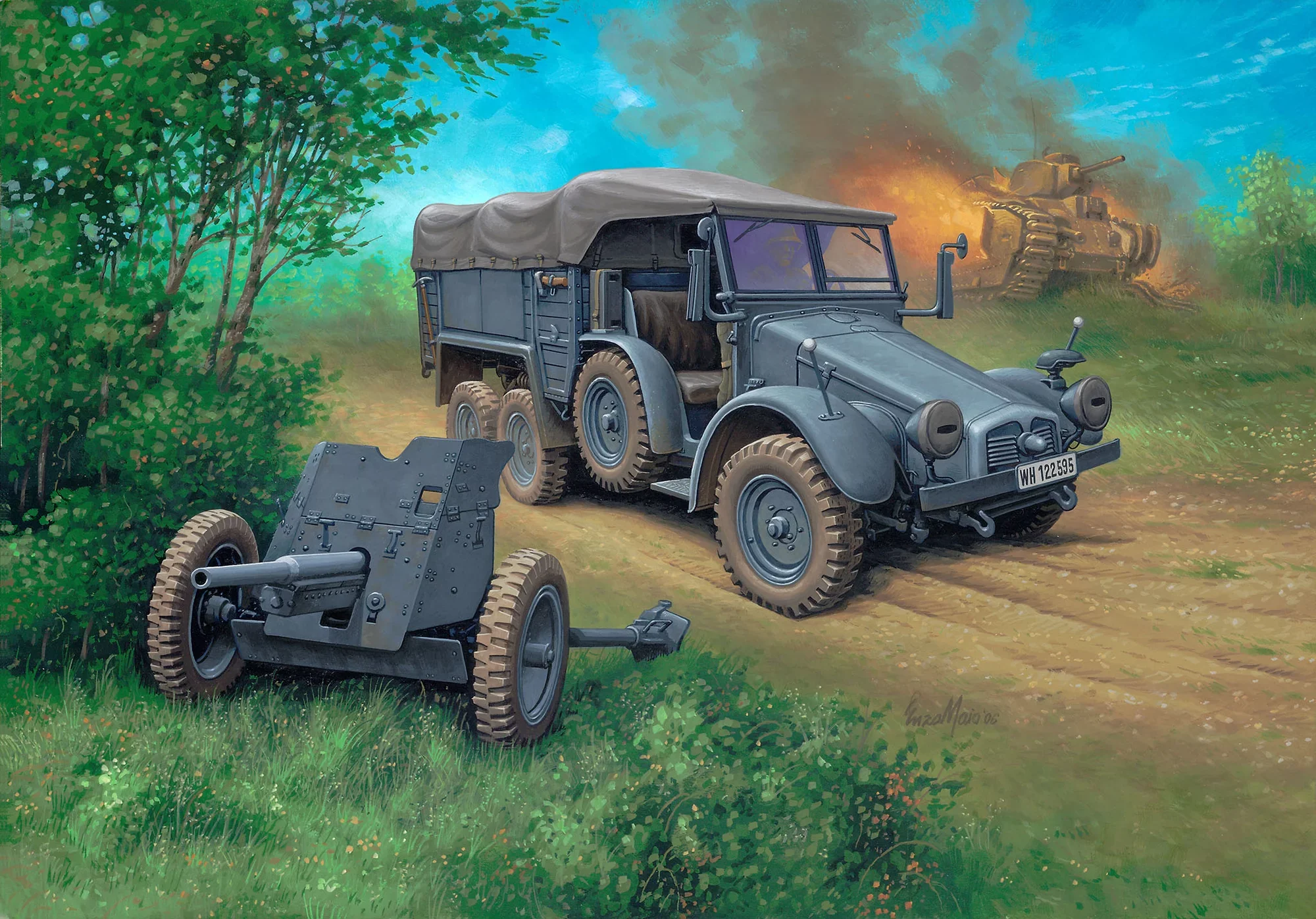 Model Set Krupp Protze KFZ 69 with 3,7cm Pak - Image 13
